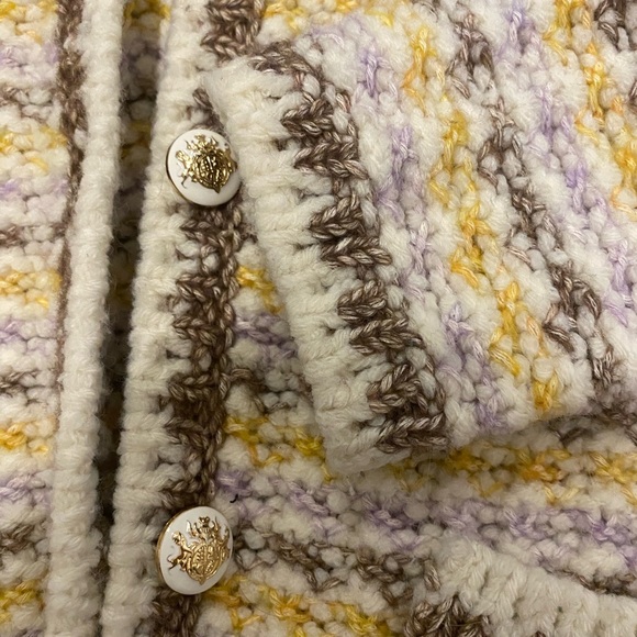 BA&SH Striped Cardigan sweater - Yellow, Brown, Cream - Picture 4 of 7